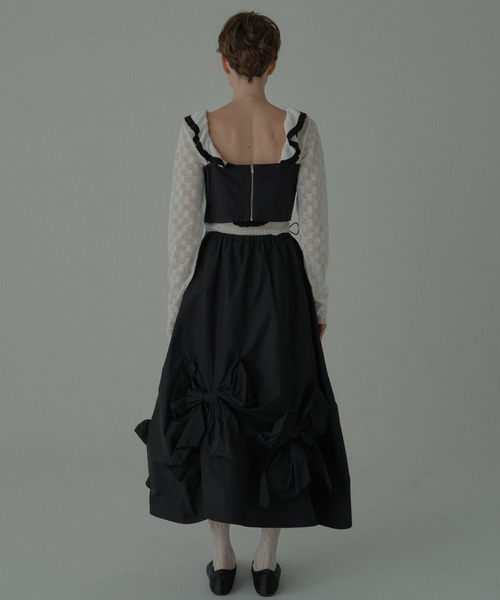 HONEY MI HONEY(ハニーミーハニー)の「taffeta ribbon drape skirt(スカート・レディース・ブラック/ピンク/ホワイト・FREE)」の10枚目の写真