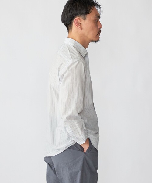 SHIPS（シップス）の「SHIPS: スムース テックス ワイドカラー シャツ（シャツ/ブラウス・メンズ・トップグレー/ライトブルー/スカイブルー/ホワイト/ライトグリーン・SMALL/MEDIUM/LARGE/X-LARGE）」の8枚目の写真