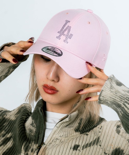 ニューエラ【NEW ERA】別注 - ラインストーンロゴ キャップ Y2K