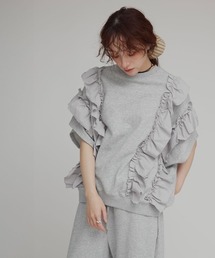 W:Huku（フーク）の「ビッグ フリル スウェット プルオーバー   Big Frill Sweatshirt Pullover（スウェット）」