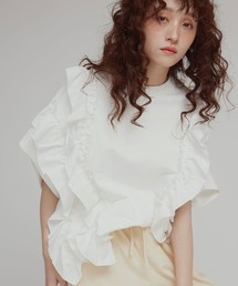 W:Huku（フーク）の「ビッグ フリル スウェット プルオーバー   Big Frill Sweatshirt Pullover（スウェット）」