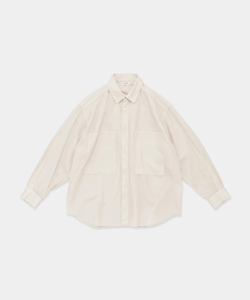STILL BY HAND(スティルバイハンド)の「【STILL BY HAND】Garment-dye over shirt(シャツ/ブラウス・メンズ・ブラック/クリーム/ライトブルー・46/48)」の1枚目の写真