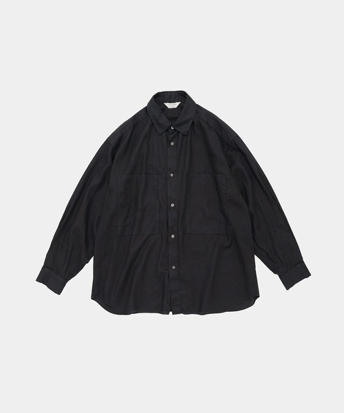 STILL BY HAND(スティルバイハンド)の「【STILL BY HAND】Garment-dye over shirt(シャツ/ブラウス・メンズ・ブラック/クリーム/ライトブルー・46/48)」の2枚目の写真