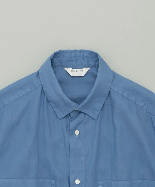 STILL BY HAND(スティルバイハンド)の「【STILL BY HAND】Garment-dye over shirt(シャツ/ブラウス・メンズ・ブラック/クリーム/ライトブルー・46/48)」の4枚目の写真