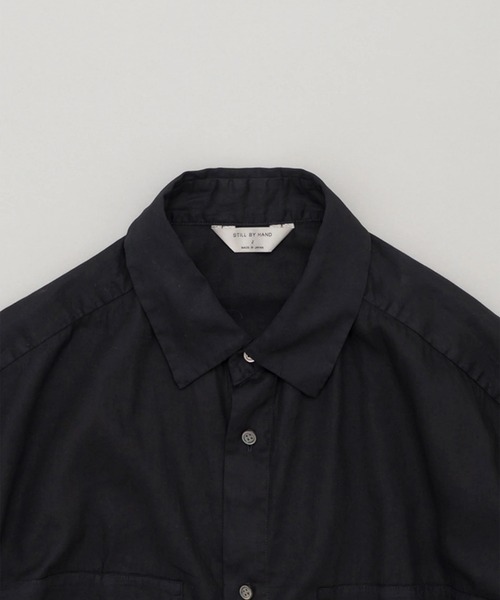 STILL BY HAND(スティルバイハンド)の「【STILL BY HAND】Garment-dye over shirt(シャツ/ブラウス・メンズ・ブラック/クリーム/ライトブルー・46/48)」の5枚目の写真
