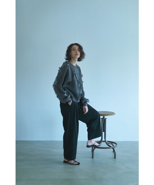 marjour(マージュール)の「FRINGE LINE KNIT TOP(ニット/セーター・レディース・ベージュ/グレー・M)」の19枚目の写真