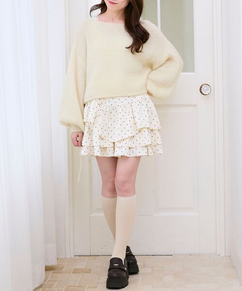 MAJESTIC LEGON（マジェスティックレゴン）の「きらふわドロストニット（ニット/セーター・レディース・ピンク/イエロー/ブルー/グリーン・MEDIUM）」の7枚目の写真