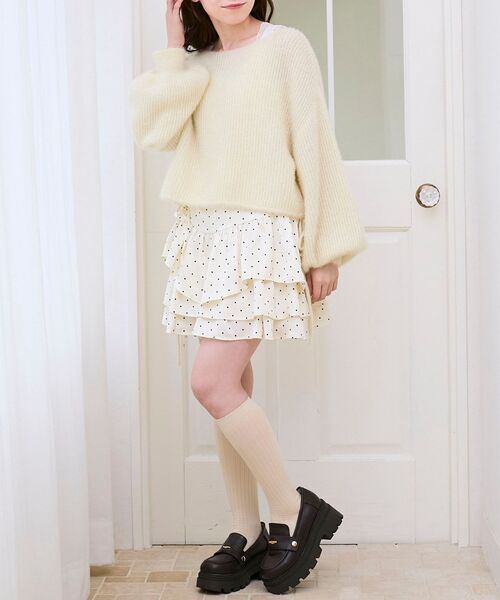 MAJESTIC LEGON（マジェスティックレゴン）の「きらふわドロストニット（ニット/セーター・レディース・ピンク/イエロー/ブルー/グリーン・MEDIUM）」の8枚目の写真