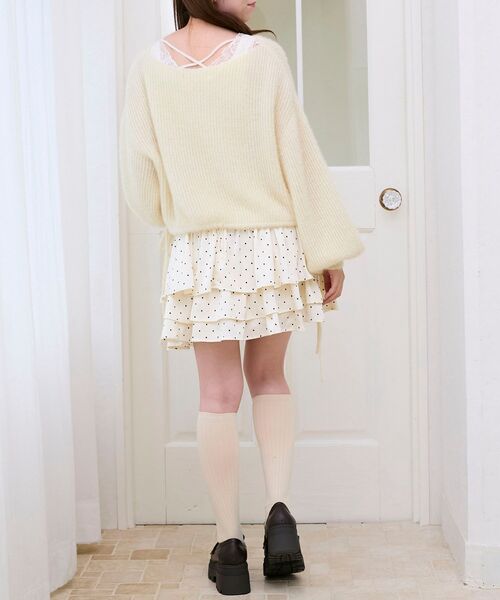 MAJESTIC LEGON（マジェスティックレゴン）の「きらふわドロストニット（ニット/セーター・レディース・ピンク/イエロー/ブルー/グリーン・MEDIUM）」の9枚目の写真