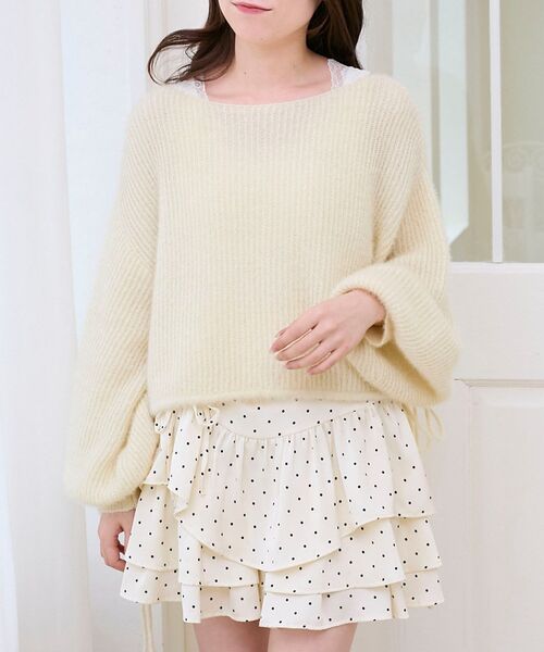 MAJESTIC LEGON（マジェスティックレゴン）の「きらふわドロストニット（ニット/セーター・レディース・ピンク/イエロー/ブルー/グリーン・MEDIUM）」の10枚目の写真