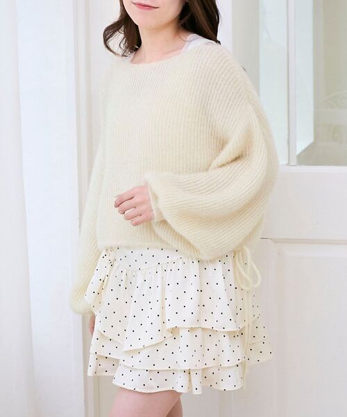 MAJESTIC LEGON（マジェスティックレゴン）の「きらふわドロストニット（ニット/セーター・レディース・ピンク/イエロー/ブルー/グリーン・MEDIUM）」の11枚目の写真