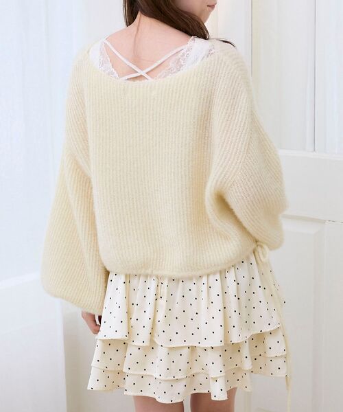 MAJESTIC LEGON（マジェスティックレゴン）の「きらふわドロストニット（ニット/セーター・レディース・ピンク/イエロー/ブルー/グリーン・MEDIUM）」の12枚目の写真