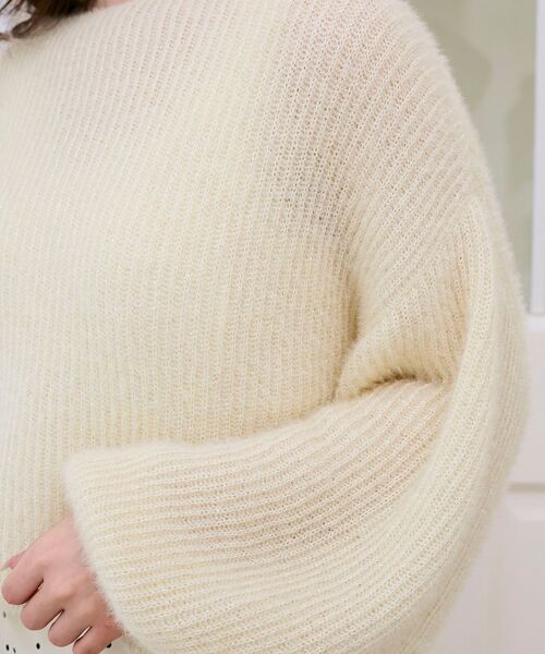 MAJESTIC LEGON（マジェスティックレゴン）の「きらふわドロストニット（ニット/セーター・レディース・ピンク/イエロー/ブルー/グリーン・MEDIUM）」の13枚目の写真