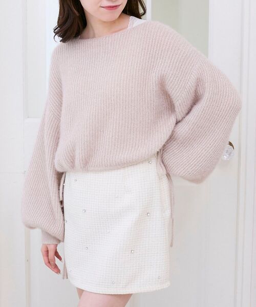 MAJESTIC LEGON（マジェスティックレゴン）の「きらふわドロストニット（ニット/セーター・レディース・ピンク/イエロー/ブルー/グリーン・MEDIUM）」の18枚目の写真