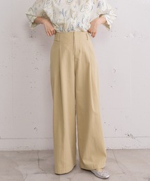 POU DOU DOU | コットンリネンサージサイドベルトパンツ(その他パンツ)