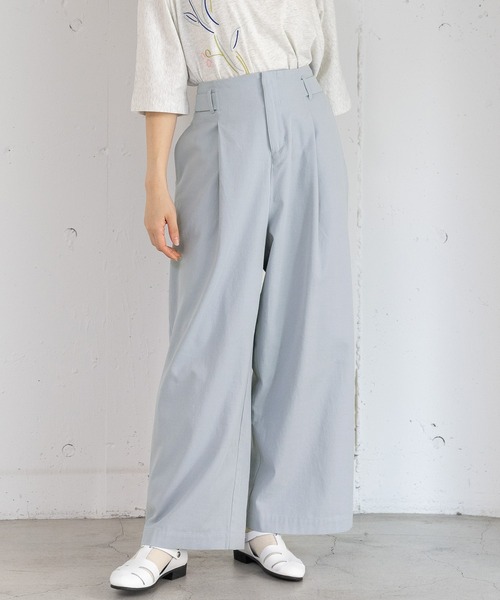 POU DOU DOU（プードゥドゥ）の「コットンリネンサージサイドベルトパンツ（その他パンツ・レディース・ダークグレー/ベージュ/ブルー・3）」の3枚目の写真