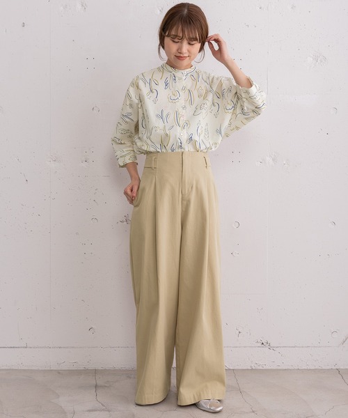 POU DOU DOU（プードゥドゥ）の「コットンリネンサージサイドベルトパンツ（その他パンツ・レディース・ダークグレー/ベージュ/ブルー・3）」の9枚目の写真