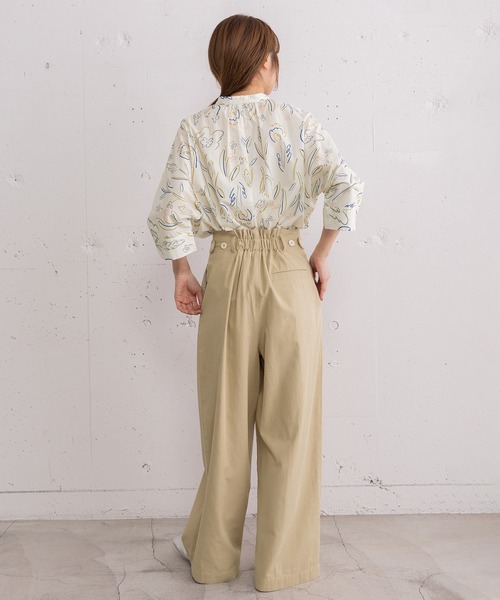 POU DOU DOU（プードゥドゥ）の「コットンリネンサージサイドベルトパンツ（その他パンツ・レディース・ダークグレー/ベージュ/ブルー・3）」の11枚目の写真