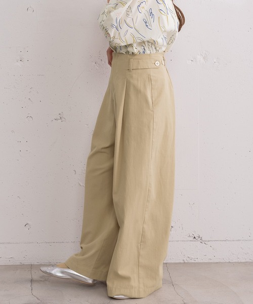 POU DOU DOU（プードゥドゥ）の「コットンリネンサージサイドベルトパンツ（その他パンツ・レディース・ダークグレー/ベージュ/ブルー・3）」の13枚目の写真