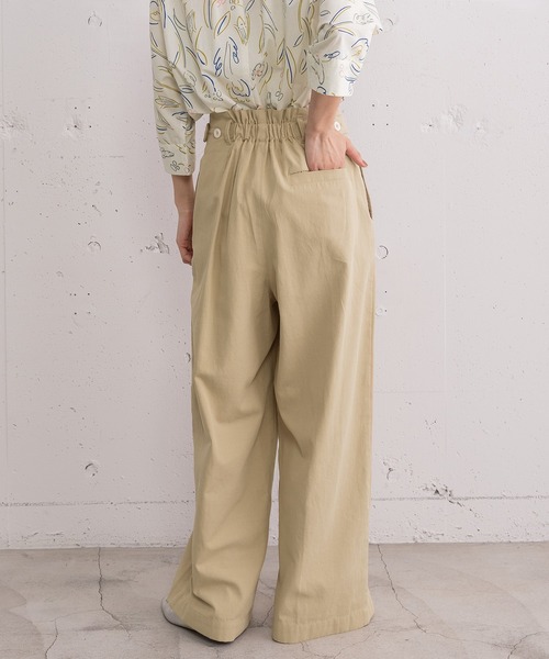POU DOU DOU（プードゥドゥ）の「コットンリネンサージサイドベルトパンツ（その他パンツ・レディース・ダークグレー/ベージュ/ブルー・3）」の14枚目の写真