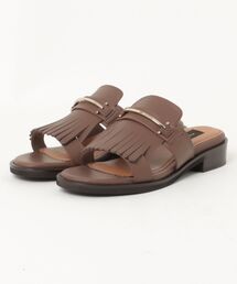 フリンジミュールサンダル