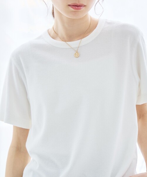 coen（コーエン）の「【Feel Soft / フィールソフト】パイル半袖Tシャツ（Youtube紹介アイテム）（Tシャツ/カットソー・レディース・オフホワイト/ブラウン/ベージュ/ロイヤルブルー・M/L）」の10枚目の写真