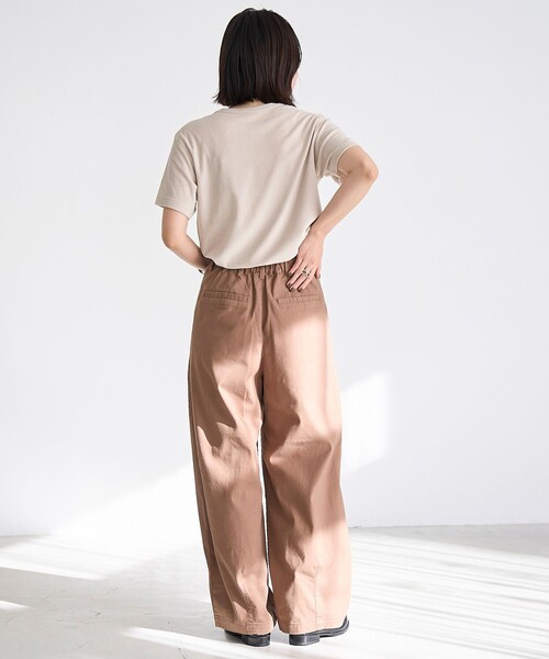 coen（コーエン）の「【Feel Soft / フィールソフト】パイル半袖Tシャツ（Youtube紹介アイテム）（Tシャツ/カットソー・レディース・オフホワイト/ブラウン/ベージュ/ロイヤルブルー・M/L）」の14枚目の写真