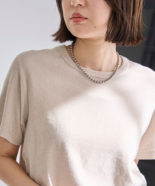 coen（コーエン）の「【Feel Soft / フィールソフト】パイル半袖Tシャツ（Youtube紹介アイテム）（Tシャツ/カットソー・レディース・オフホワイト/ブラウン/ベージュ/ロイヤルブルー・M/L）」の17枚目の写真