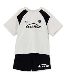 XLARGE KIDS（エクストララージキッズ）の「【人気商品再入荷】【直営店で取り扱い無し】ユニフォーム風半袖セットアップ（セットアップ）」