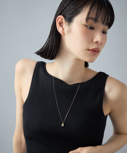 K10YG ロングネックレス ルチレイテッドクォーツ（ネックレス