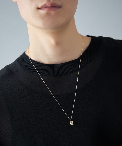 K10YG ロングネックレス ルチレイテッドクォーツ（ネックレス