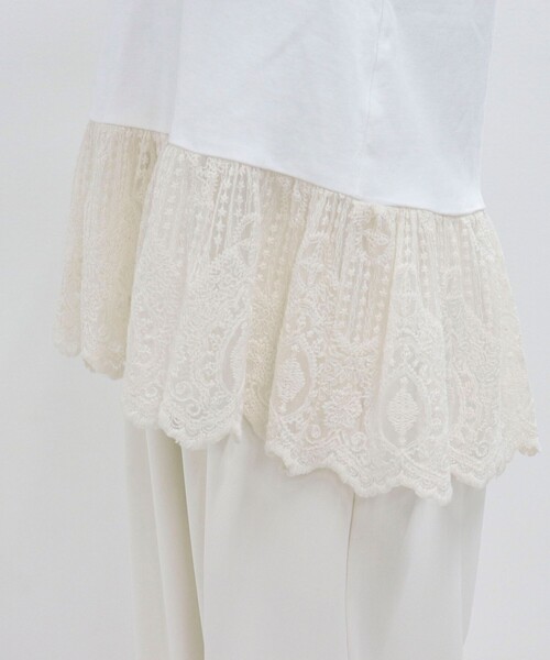 fredy emue（フレディエミュ）の「レースドッキングタンクトップ（タンクトップ・レディース・ブラック/オフホワイト・38）」の17枚目の写真