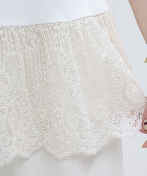 fredy emue（フレディエミュ）の「レースドッキングタンクトップ（タンクトップ・レディース・ブラック/オフホワイト・38）」の18枚目の写真