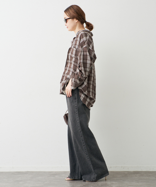 Deuxieme Classe（ドゥーズィエムクラス）の「Deveaux Check Wash シャツ（シャツ/ブラウス・レディース・ブラウン・FREE）」の9枚目の写真