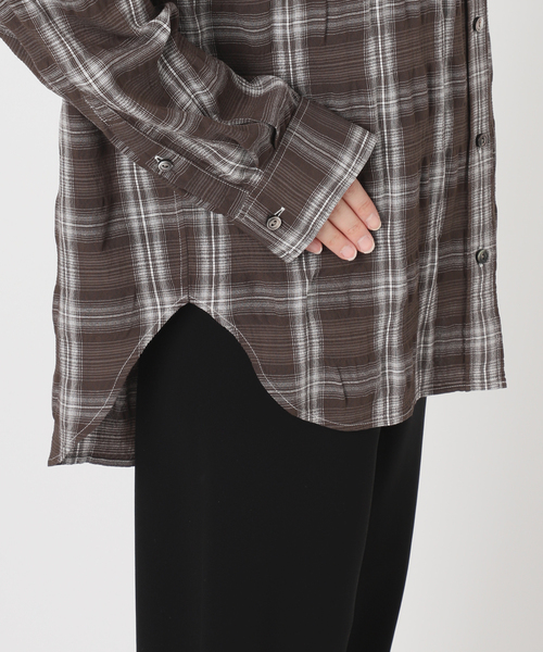 Deuxieme Classe（ドゥーズィエムクラス）の「Deveaux Check Wash シャツ（シャツ/ブラウス・レディース・ブラウン・FREE）」の19枚目の写真