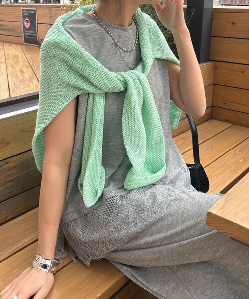 DouDou(ドゥドゥ)の「【セットアップ可能】裾レースタンク(Tシャツ/カットソー・レディース・ブラック/オフホワイト/グレー・FREE)」の21枚目の写真