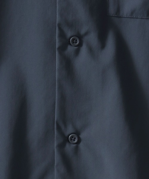 SITRY（シトリー）の「Open Collar Shirt/ビッグシルエット オープンカラーシャツ とろみシャツ 半袖シャツ（シャツ/ブラウス・メンズ・アイボリー/チャコール/グレイッシュブルー/ブラック・M/LL/L）」の7枚目の写真