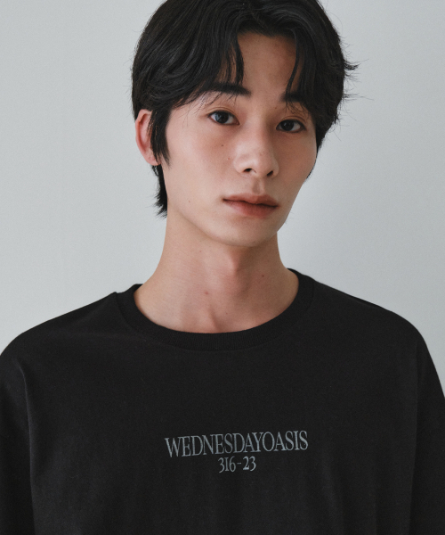 WEDNESDAY OASIS(ウェンズデーオアシス)の「スリーブレイヤードTシャツ_2COLOR(W26TP06)(Tシャツ/カットソー・メンズ・ブラック/チャコール・MEDIUM/LARGE)」の9枚目の写真