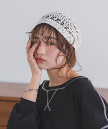 polcadot（ポルカドット）の「レース編み サマービーニー / 透かし編み 軽量 洗える帽子（ニットキャップ/ビーニー）」