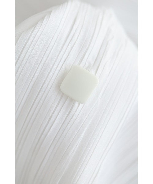 cawaii（カワイイ）の「細やかに浮かぶランダム裾レースのプリーツカーディガン（カーディガン/ボレロ・レディース・ブラック/ホワイト・FREE）」の6枚目の写真