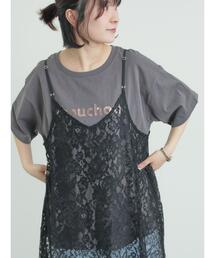 Samansa Mos2（サマンサ モスモス）の「前後2WAYレースキャミソール（チュニック）」