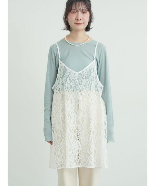 セール】前後2WAYレースキャミソール（チュニック）｜Samansa Mos2