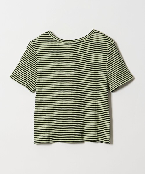 CITEN(シテン)の「<CITEN>ボーダーチビT(Tシャツ/カットソー・レディース・ダークブラウン/ライム・FREE)」の6枚目の写真