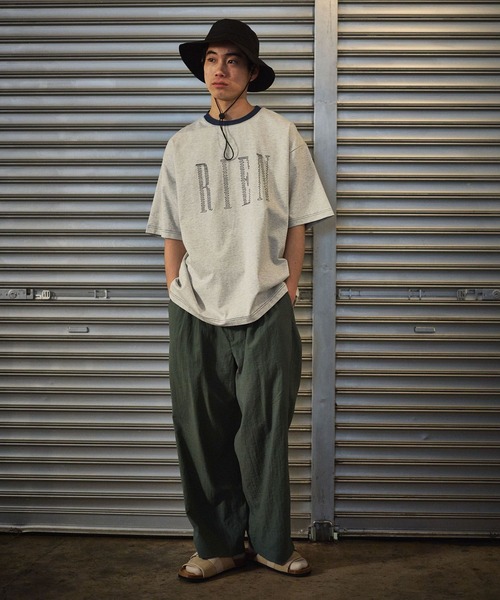 niko and...(ニコアンド)の「プレーティングロゴTシャツ(Tシャツ/カットソー・メンズ・チャコール/ピンク/グリーン/ライトグレー・MEDIUM/LARGE)」の13枚目の写真