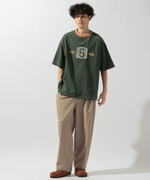 niko and...(ニコアンド)の「プレーティングロゴTシャツ(Tシャツ/カットソー・メンズ・チャコール/ピンク/グリーン/ライトグレー・MEDIUM/LARGE)」の6枚目の写真