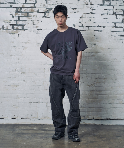 PEID（ペイド）の「PDスタジオ 半袖Tシャツ チャコール（Tシャツ/カットソー・レディース・チャコール・2/3/4/5/6/1）」の3枚目の写真