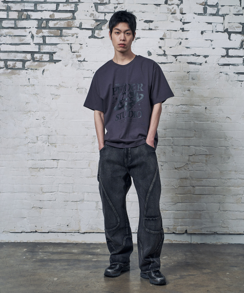 PEID（ペイド）の「PDスタジオ 半袖Tシャツ チャコール（Tシャツ/カットソー・レディース・チャコール・2/3/4/5/6/1）」の5枚目の写真