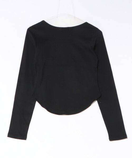 esutoreja(エストレジャ)の「ラウンドヘムベーシックトップス(Tシャツ/カットソー・レディース・グレー/ホワイト/チャコール・FREE)」の7枚目の写真