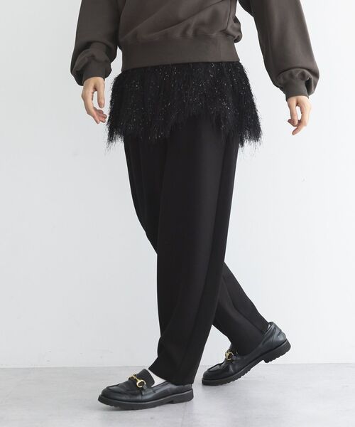 GARAGE OF GOOD CLOTHING（ガレージオブグッドクロージング）の「フェザーショート丈スカート（スカート・レディース・ブラック・FREE）」の2枚目の写真
