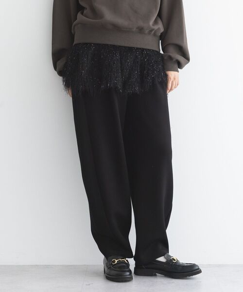 GARAGE OF GOOD CLOTHING（ガレージオブグッドクロージング）の「フェザーショート丈スカート（スカート・レディース・ブラック・FREE）」の3枚目の写真